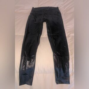 K-Deer shiny patent full length leggings, size MED